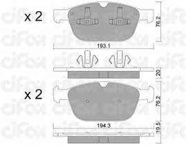 CIFAM 822-834-0 Комплект тормозных колодок... CIFAM 822-834-0 Комплект тормозных колодок...
