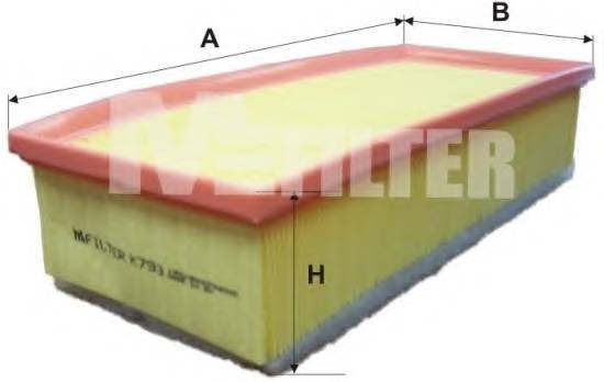 MFILTER K793 Фiльтр салону MFILTER K793 Фiльтр салону
