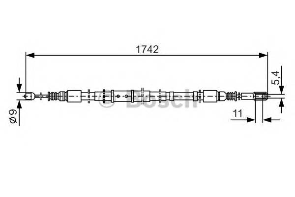 BOSCH 1 987 477 305 Трос, стояночная тормозная 