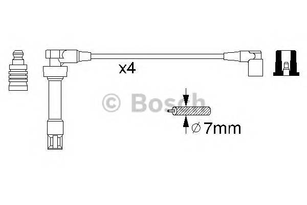 BOSCH 0 986 356 307 Комплект проводов зажигани