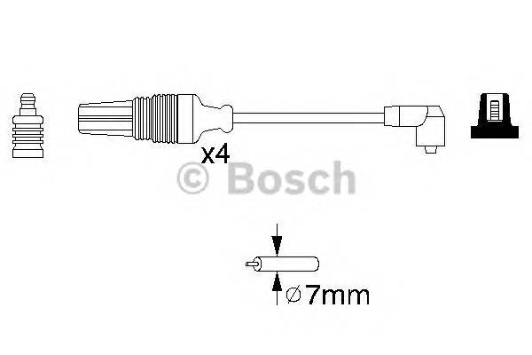 BOSCH 0 986 356 830 Комплект проводов зажигани