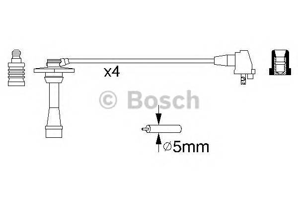 BOSCH 0 986 356 957 Комплект проводов зажигани