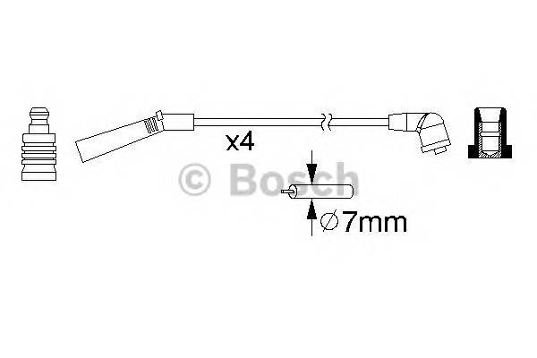 BOSCH 0 986 357 157 Комплект проводів запалюва... BOSCH 0 986 357 157 Комплект проводів запалюва...