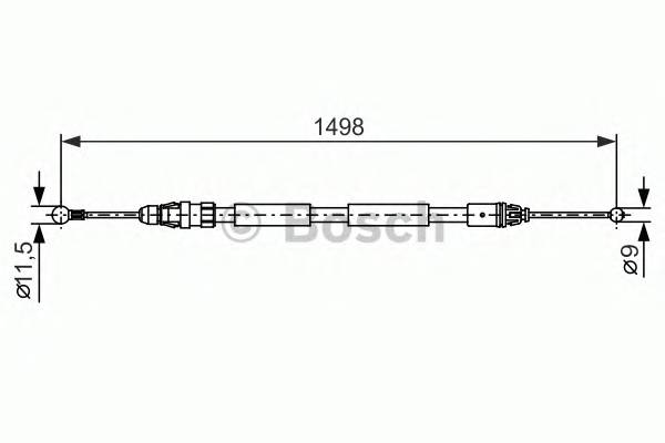 BOSCH 1 987 482 387 Трос, стояночная тормозная ... BOSCH 1 987 482 387 Трос, стояночная тормозная ...