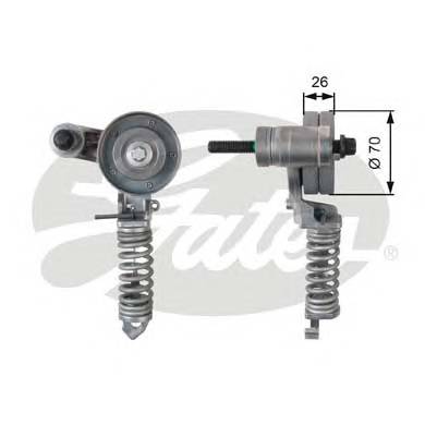 GATES T38344 Натяжной ролик, поликлинов