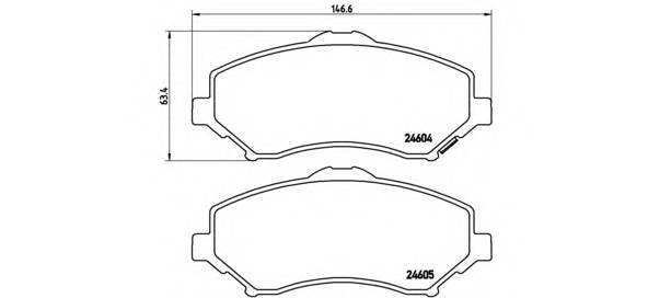 BREMBO P 11 022 Комплект гальмівних колодо... BREMBO P 11 022 Комплект гальмівних колодо...