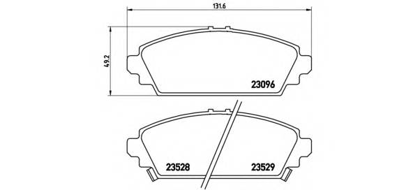 BREMBO P 28 031 Комплект тормозных колодок