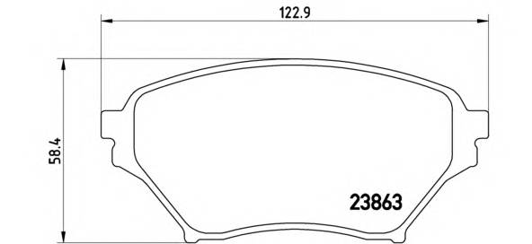 BREMBO P 49 029 Комплект гальмівних колодо... BREMBO P 49 029 Комплект гальмівних колодо...