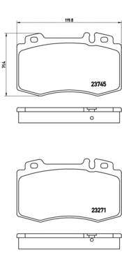 BREMBO P 50 053 Комплект тормозных колодок