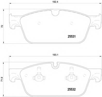BREMBO P 50 112 Комплект гальмівних колодо... BREMBO P 50 112 Комплект гальмівних колодо...
