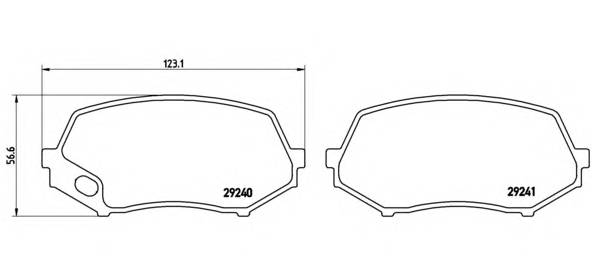 BREMBO P 54 044 Комплект гальмівних колодо... BREMBO P 54 044 Комплект гальмівних колодо...