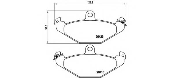 BREMBO P 59 026 Комплект гальмівних колодо... BREMBO P 59 026 Комплект гальмівних колодо...