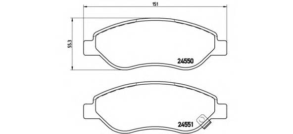 BREMBO P 59 053 Комплект гальмівних колодо... BREMBO P 59 053 Комплект гальмівних колодо...