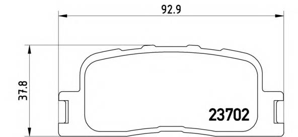 BREMBO P 83 088 Комплект гальмівних колодо... BREMBO P 83 088 Комплект гальмівних колодо...