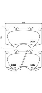 BREMBO P 83 102 Комплект гальмівних колодо... BREMBO P 83 102 Комплект гальмівних колодо...