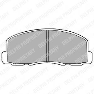 DELPHI LP458 Комплект тормозных колодок