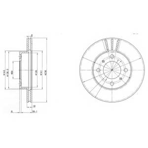 DELPHI BG2810 Гальмівний диск DELPHI BG2810 Гальмівний диск