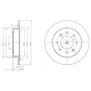 DELPHI BG4017 Тормозной диск