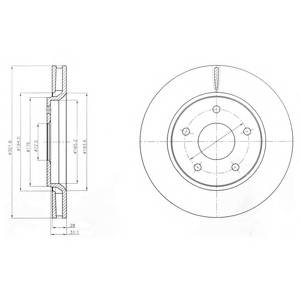DELPHI BG4248 Тормозной диск