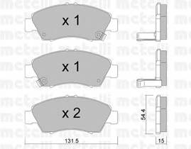METELLI 22-0138-0 Комплект гальмівних колодо... METELLI 22-0138-0 Комплект гальмівних колодо...