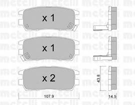 METELLI 22-0151-0 Комплект гальмівних колодо... METELLI 22-0151-0 Комплект гальмівних колодо...