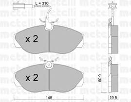 METELLI 22-0154-1 Комплект тормозных колодок