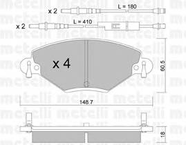 METELLI 22-0331-0 Комплект тормозных колодок