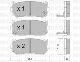 METELLI 22-0372-0 Комплект гальмівних колодо... METELLI 22-0372-0 Комплект гальмівних колодо...