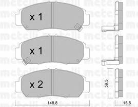 METELLI 22-0462-0 Комплект гальмівних колодо... METELLI 22-0462-0 Комплект гальмівних колодо...