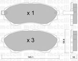 METELLI 22-0610-0 Комплект тормозных колодок... METELLI 22-0610-0 Комплект тормозных колодок...