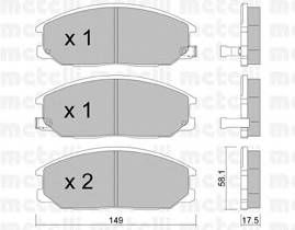 METELLI 22-0632-0 Комплект тормозных колодок... METELLI 22-0632-0 Комплект тормозных колодок...