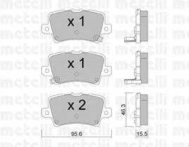 METELLI 22-0729-0 Комплект гальмівних колодо... METELLI 22-0729-0 Комплект гальмівних колодо...