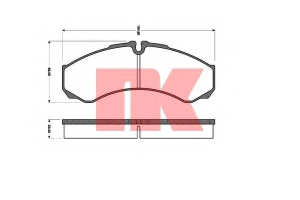 NK 222358 Комплект тормозных колодок... NK 222358 Комплект тормозных колодок...