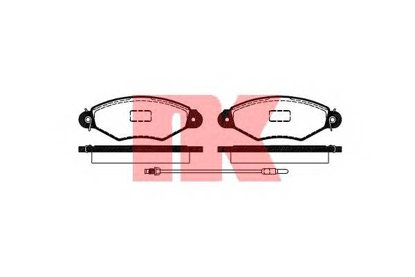 NK 223957 Комплект тормозных колодок