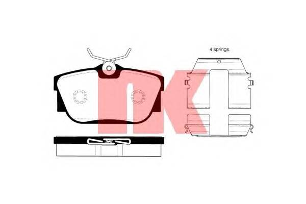 NK 224752 Комплект тормозных колодок