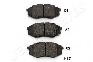 JAPANPARTS PA-H17AF Комплект тормозных колодок