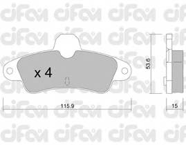 CIFAM 822-143-0 Комплект гальмівних колодо... CIFAM 822-143-0 Комплект гальмівних колодо...