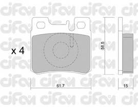 CIFAM 822-203-0 Комплект гальмівних колодо...