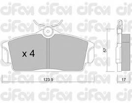 CIFAM 822-305-0 Комплект тормозных колодок