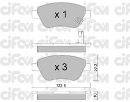 CIFAM 822-321-2 Комплект тормозных колодок... CIFAM 822-321-2 Комплект тормозных колодок...