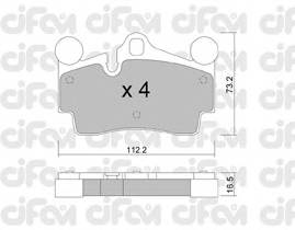 CIFAM 822-655-0 Комплект тормозных колодок... CIFAM 822-655-0 Комплект тормозных колодок...
