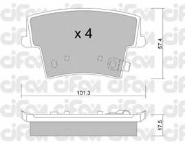 CIFAM 822-718-0 Комплект тормозных колодок... CIFAM 822-718-0 Комплект тормозных колодок...