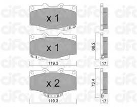 CIFAM 822-129-2 Комплект тормозных колодок... CIFAM 822-129-2 Комплект тормозных колодок...