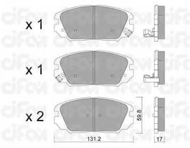 CIFAM 822-885-0 Комплект гальмівних колодо... CIFAM 822-885-0 Комплект гальмівних колодо...