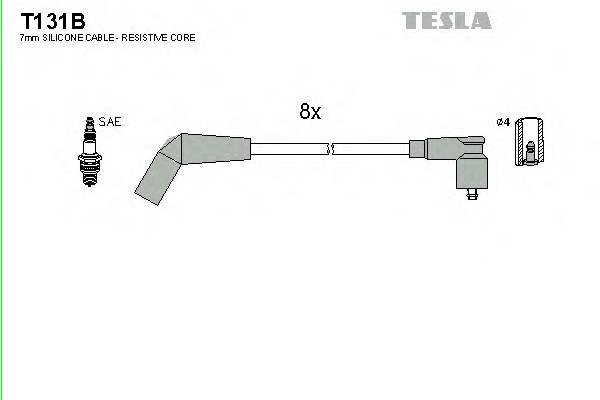 TESLA T131B Комплект проводов зажигани... TESLA T131B Комплект проводов зажигани...