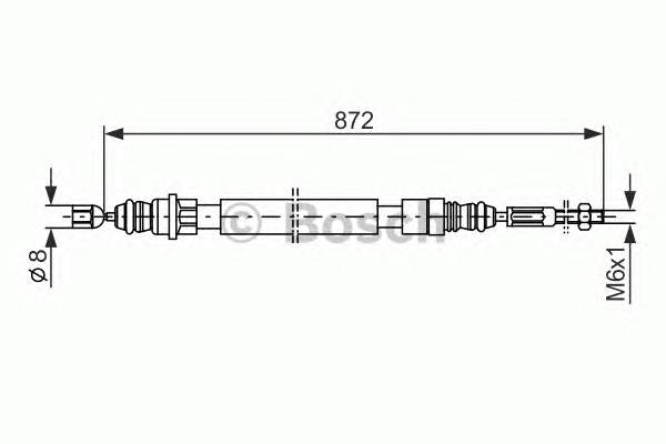 BOSCH 1 987 477 149 Трос, стояночная тормозная ...