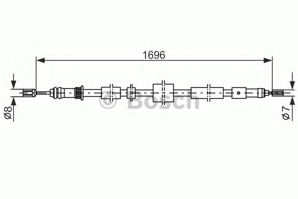 BOSCH 1 987 477 431 Трос, стоянкова гальмівна с... BOSCH 1 987 477 431 Трос, стоянкова гальмівна с...