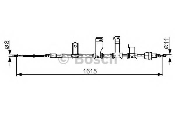 BOSCH 1 987 482 349 Трос, стоянкова гальмівна с... BOSCH 1 987 482 349 Трос, стоянкова гальмівна с...