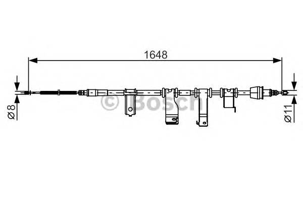 BOSCH 1 987 482 350 Трос, стоянкова гальмівна с... BOSCH 1 987 482 350 Трос, стоянкова гальмівна с...