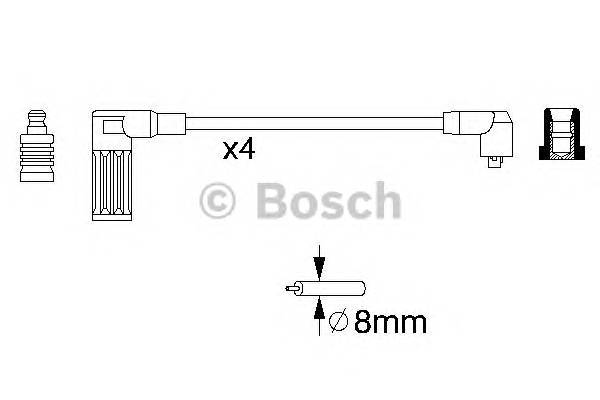 BOSCH 0 986 356 717 Комплект проводов зажигани